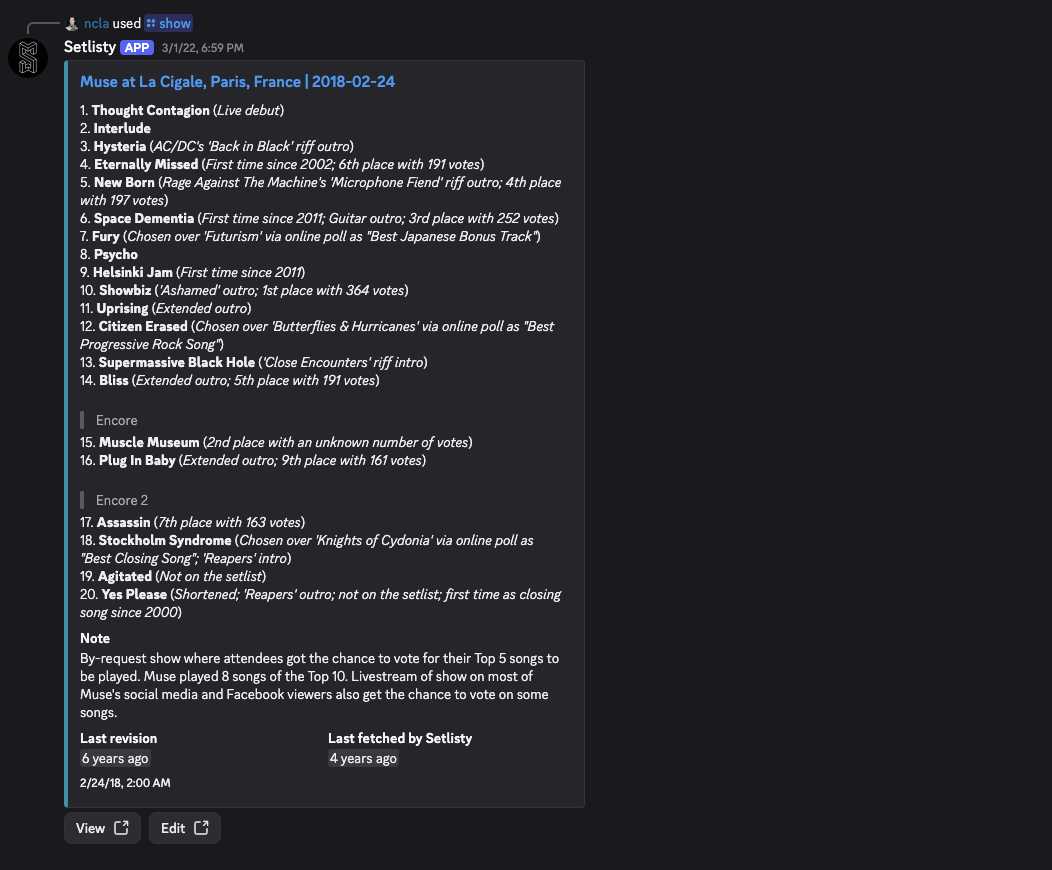 Setlisty - Image 1