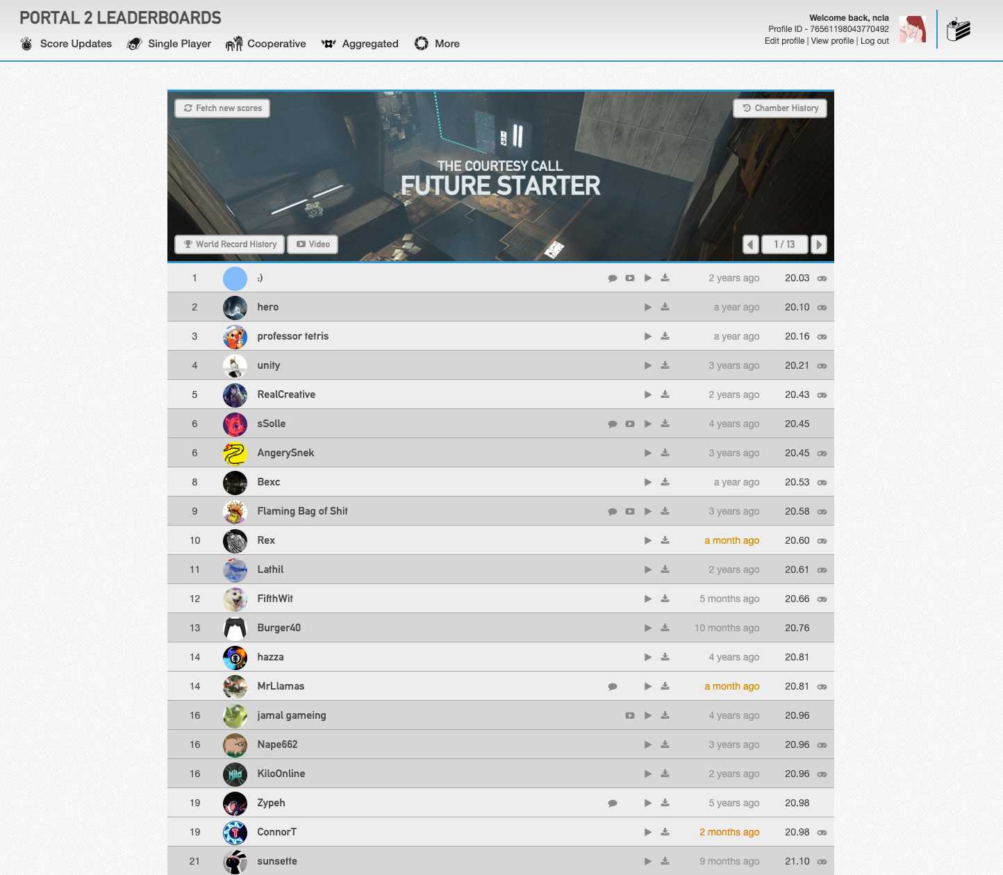 Portal 2 Leaderboards - Image 3